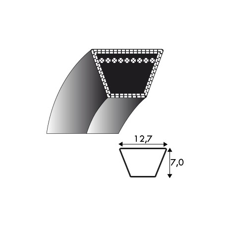 Courroie 4L200 - 12.7 mm x 508 mm