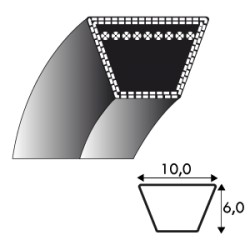 Courroie Z25 - 10 mm x 630 mm