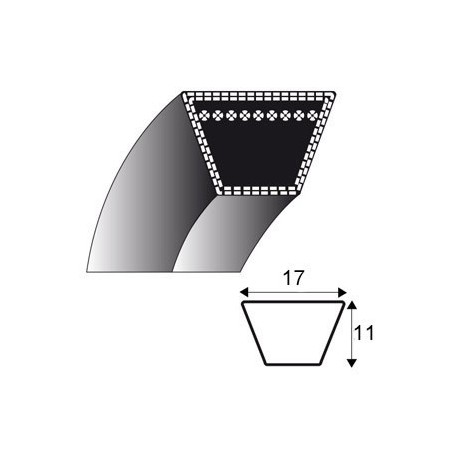 Courroie B105 - 18 x 2667 mm